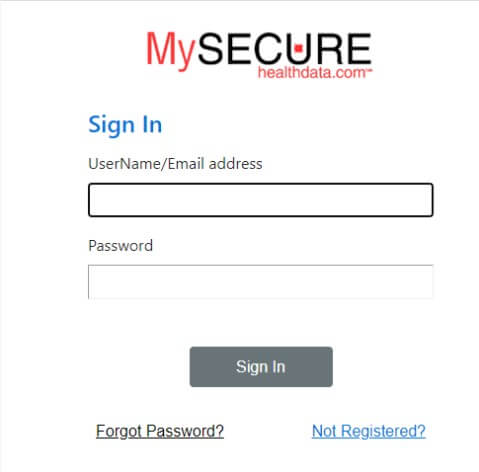 MySecure sign in