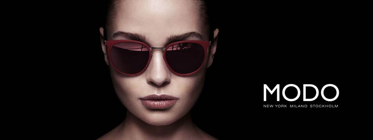 Model wearing Modo sunglasses