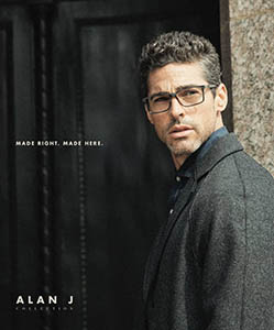 Model wearing  Alan J eyeglasses