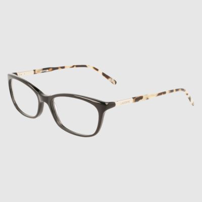 pair of brown lacoste eyeglasses
