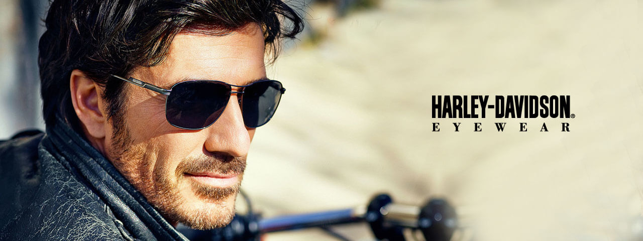 Man Wearing Harley Davidson Designer Eyeglass Frames