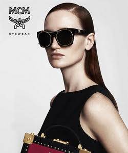 Model wearing MCM sunglasses