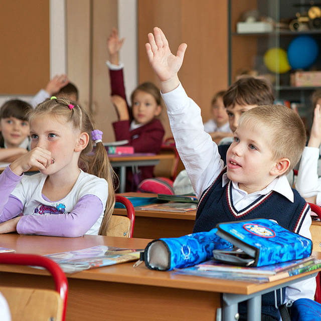 Moscow, September 2012, School Photography. First Graders In The