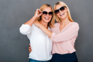 Enjoying,Their,Time,Together.,Happy,Mother,And,Daughter,In,Eyewear