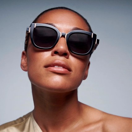 african american woman wearing face a face sunglasses
