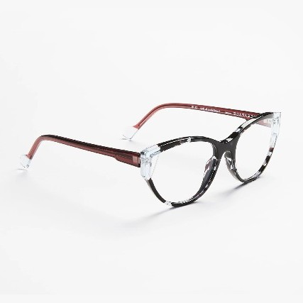 pair of black and brown face a face eyeglasses