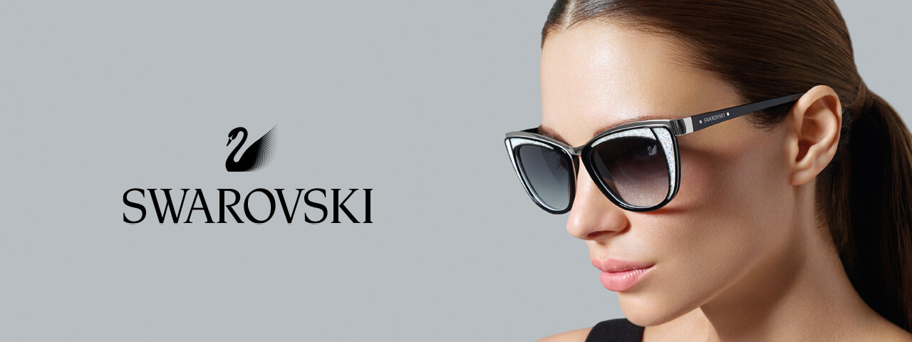 Woman Wearing Swarovski Designer Eyeglass Frames