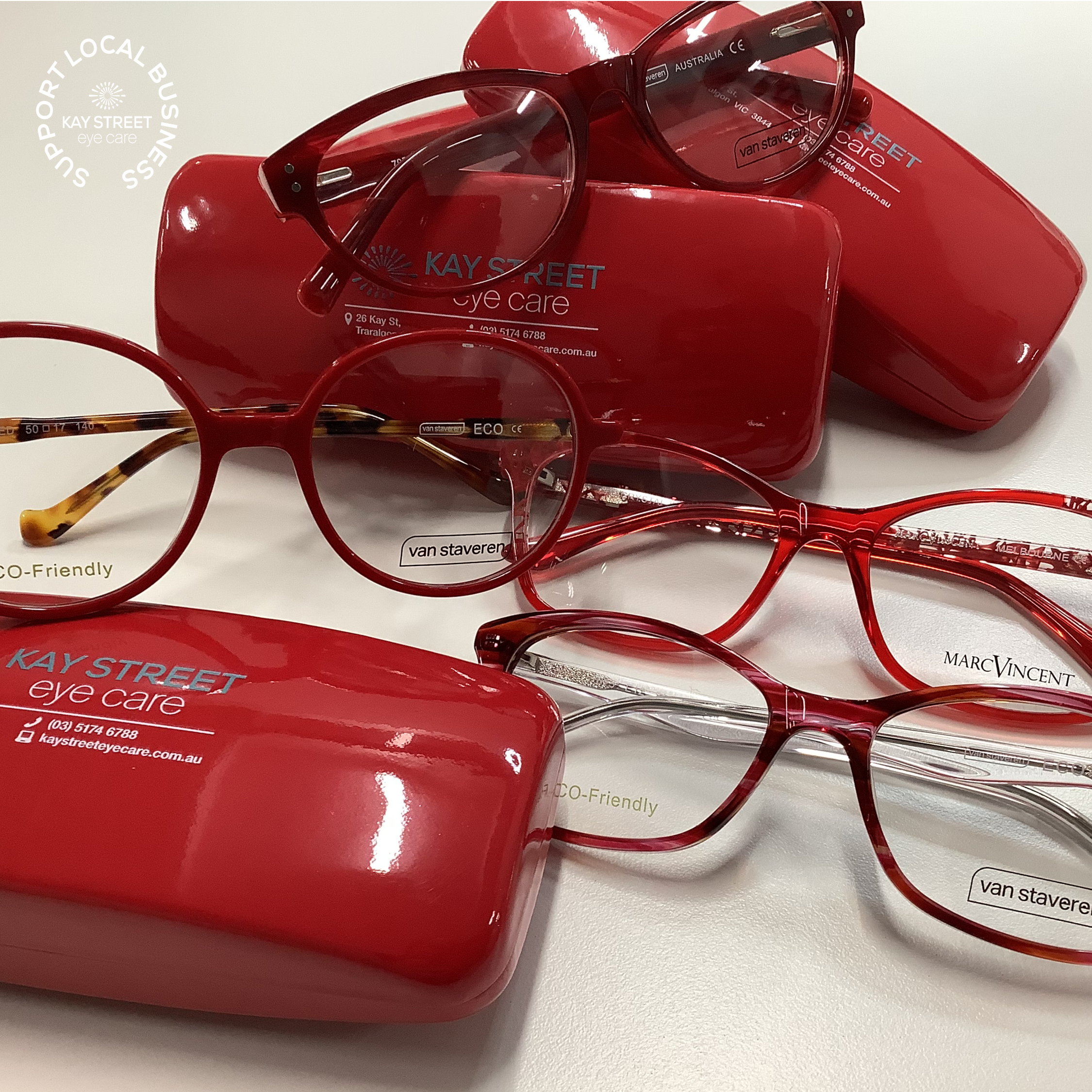 Ravishing Red Spectacles Kay Street Eye Care