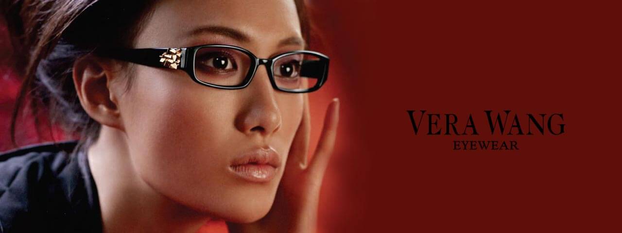 Model Wearing Vera Wang Designer Eyeglass Frames
