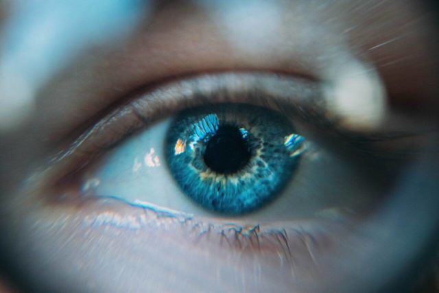 Close-up of eye during eye exam in Pasadena