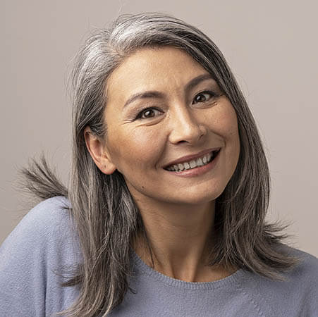 asian woman smiling