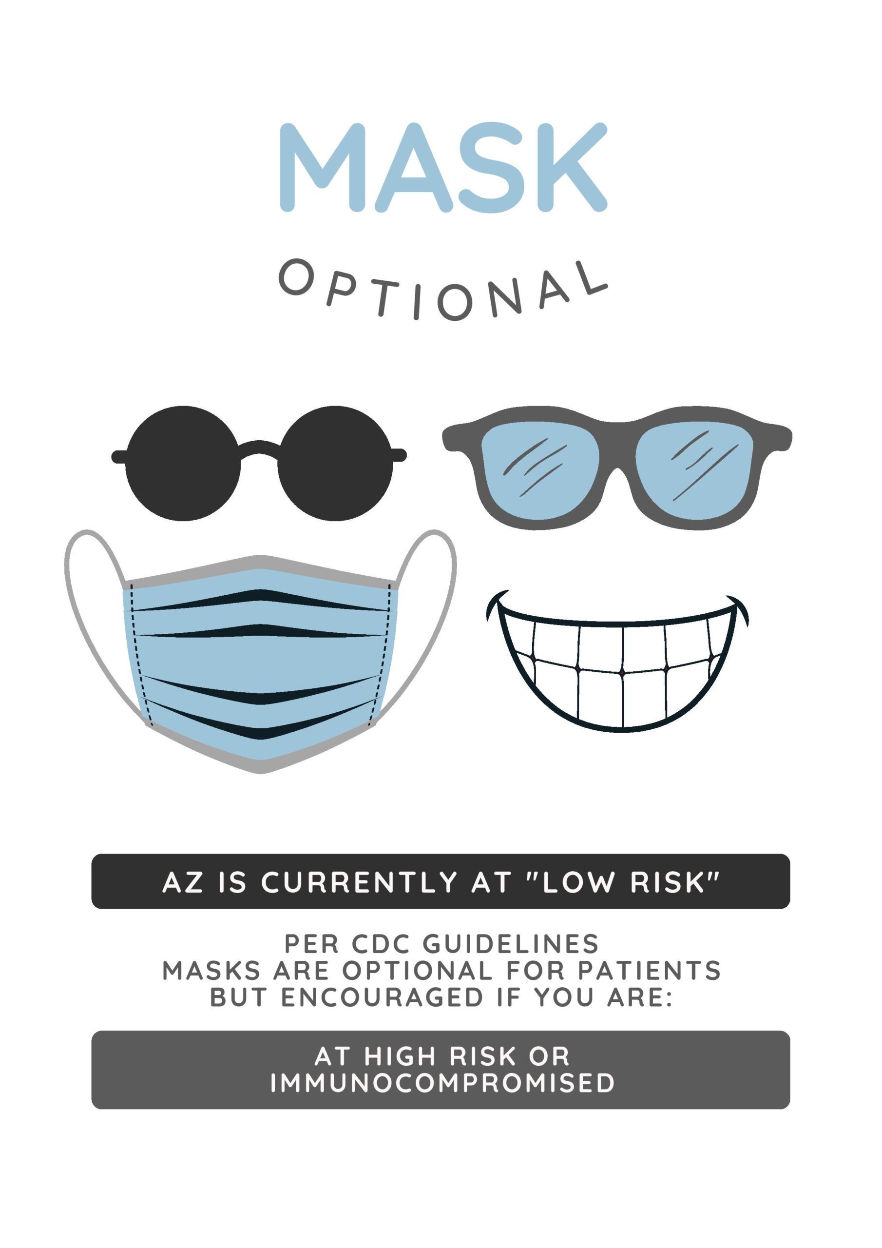 Wear Your Mask Poster -- Masks are optional