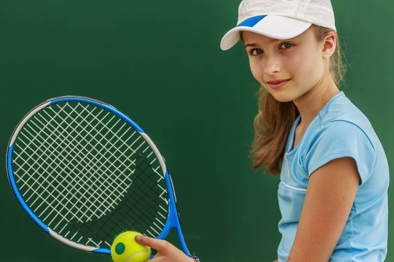 Young Girl Tennis Racket 1280×853
