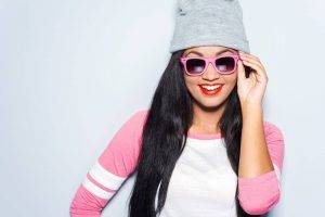 asian hip girl with sunglasses and hat 300×200