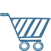 Shopping Cart Icon 5 Blu