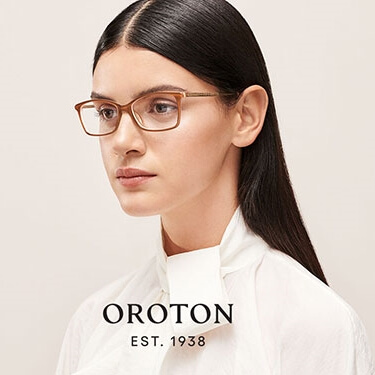 Model wearing Orton Eyeglasses
