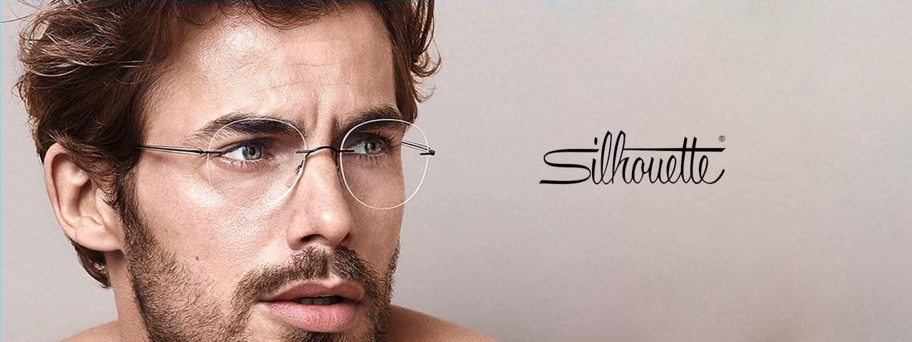 Man Wearing Silhouette Eyeglass Frames