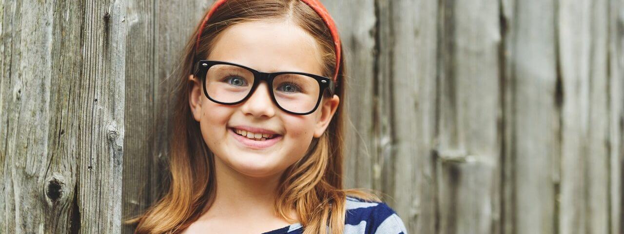 cute young girl black eyeglasses orange headband 480