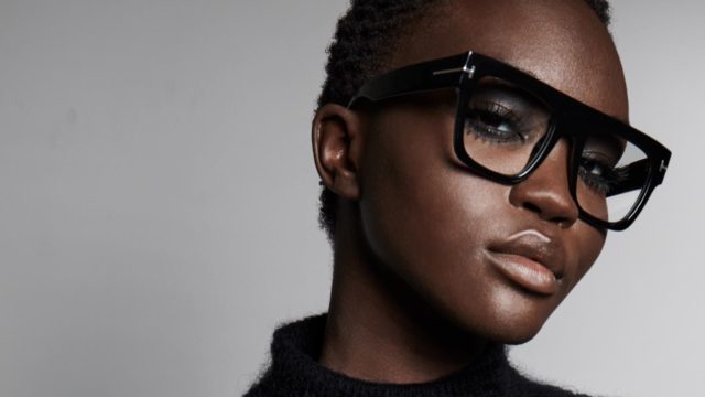 black woman wearing tom ford eyeglasses