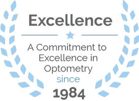 Practicing Optometry since 1984 excellence badge
