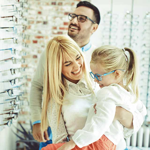 family wearing eyeglasses in Sparks
