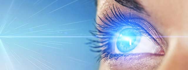 illustration of UV light on the eye