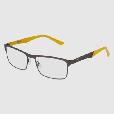 pair of grey and yellow puma kids eyeglasses