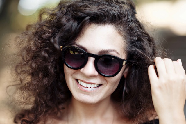 woman in sunglasses on a sunny day
