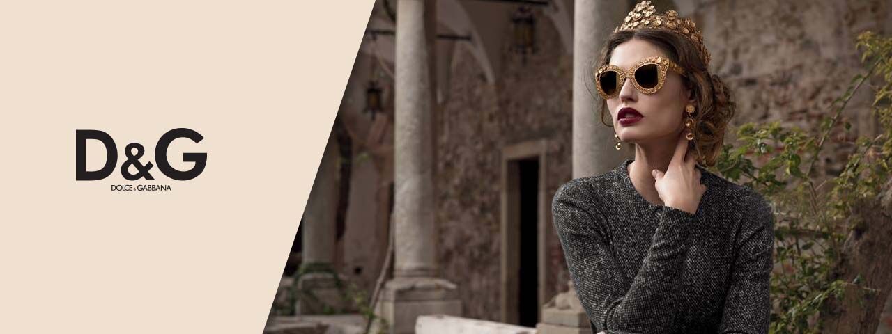 Woman Wearing Dolce & Gobbana Designer Eyeglass Frames
