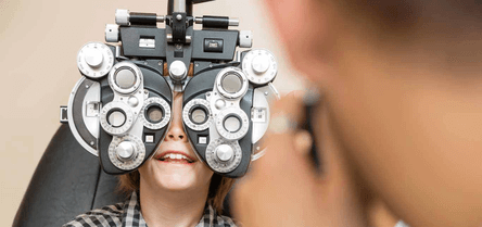 A child during an eye test