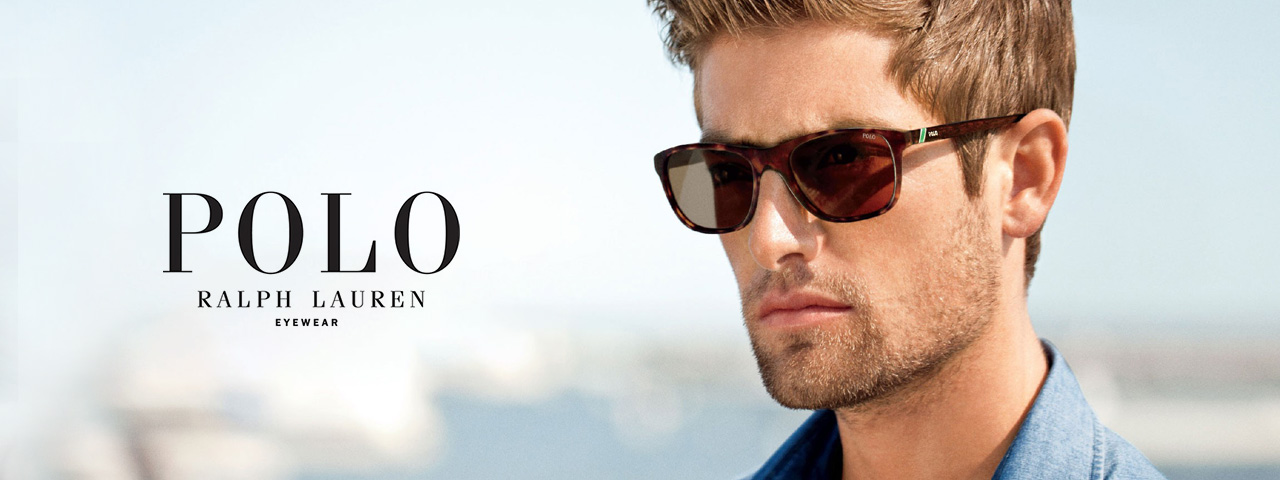 Man Wearing Polo Designer Eyeglass Frames
