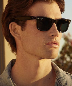 man wearing ray ban sunglasses