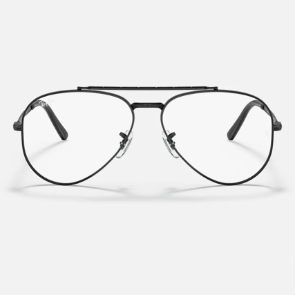 pair of black frame aviator ray ban eyeglasses