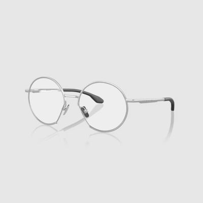 pair of round chrome oakley eyeglasses