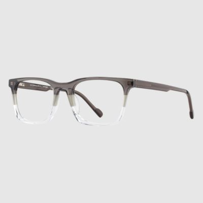 pair of grey silver scott harris eyeglasses