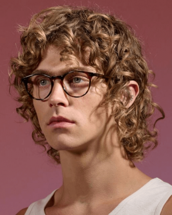 man wearing garrett leight eyeglasses