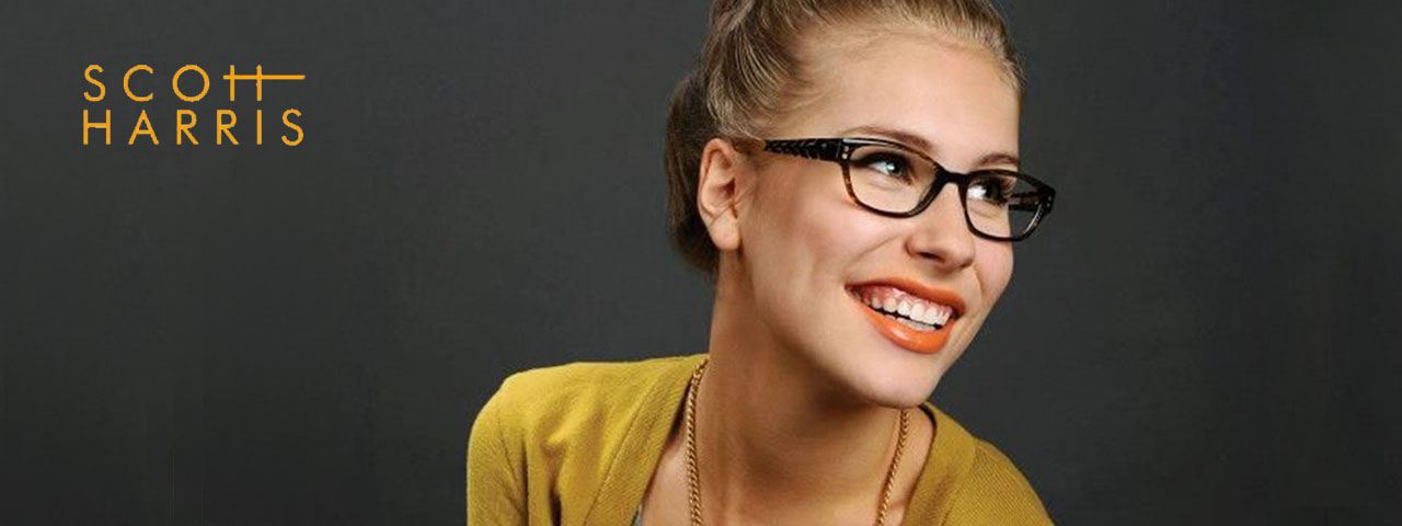 Girl Wearing Scott Harris Designer Eyeglass Frames