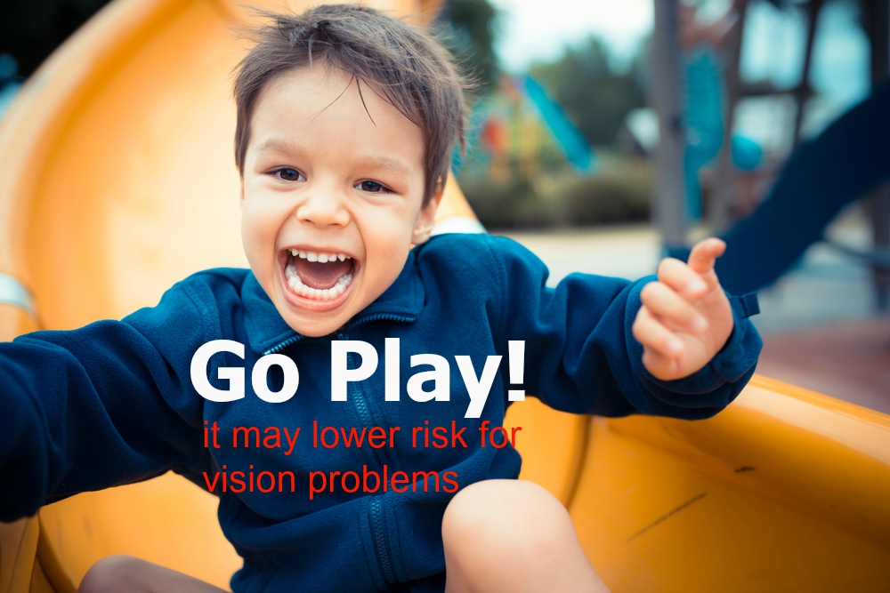 playing outside may help kids vision