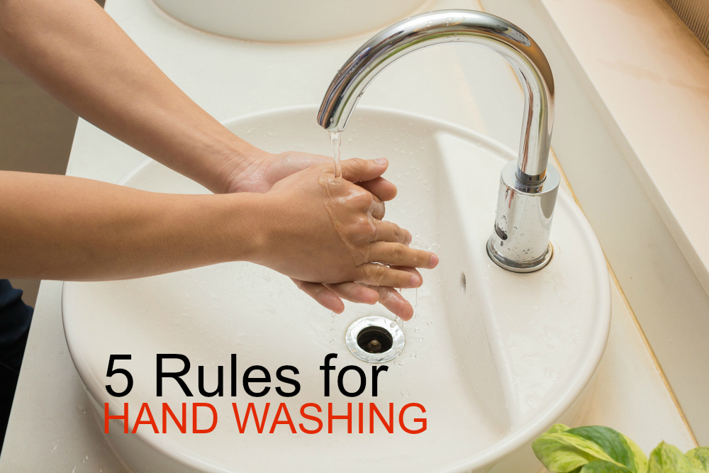 5 rules for hand washing