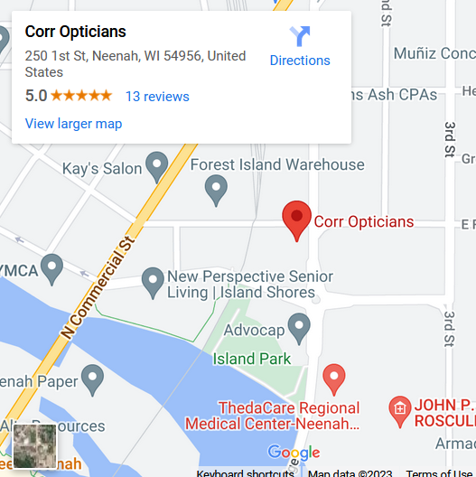 google map Corr Opticians