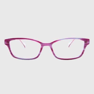 pair of pink bevel eyeglasses
