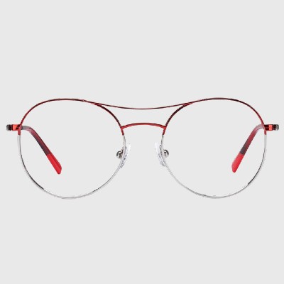pair of gray and red nano vista eyeglasses