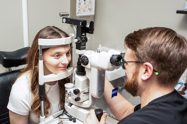Dr Price and myopia patient
