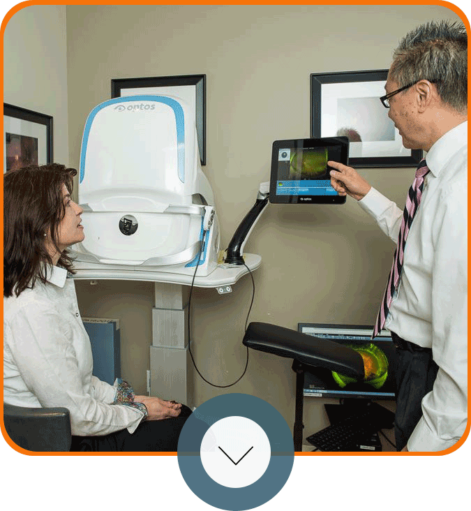 Doc and patient reviewing a scan