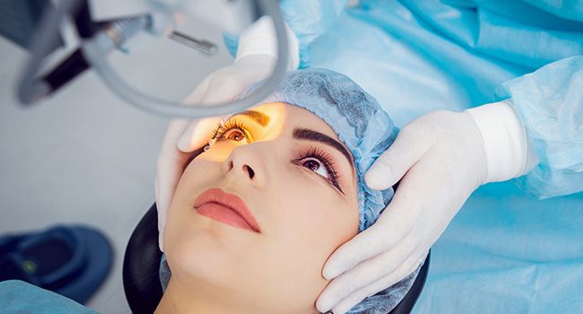 Female Having an Eye Operation