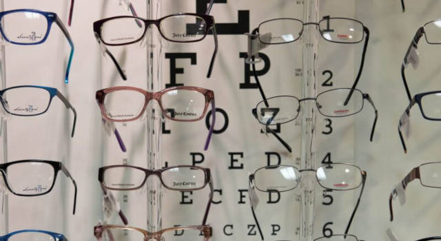 wall of eyeglasses at optical near you 640×350 Airdrie, AB