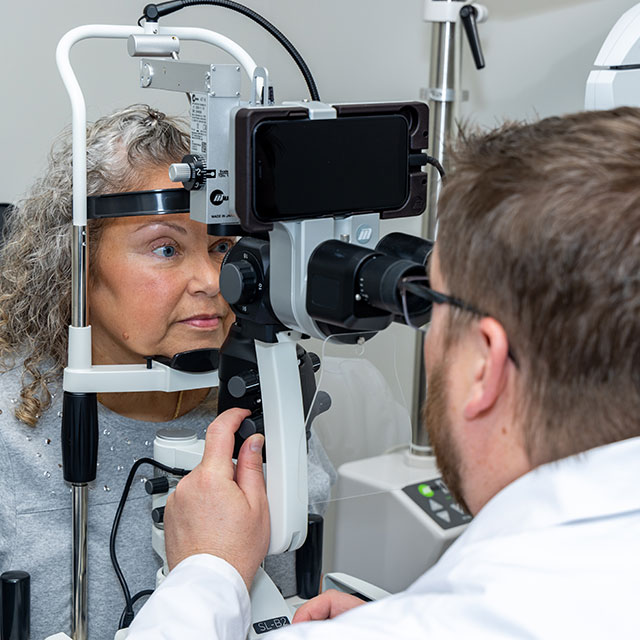 Doctor and Patient Eye Test