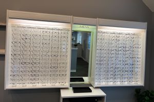 Mens eyewear wall display