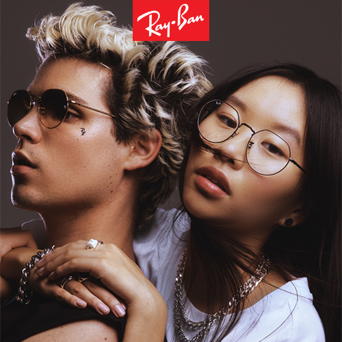Rayban promotional image models