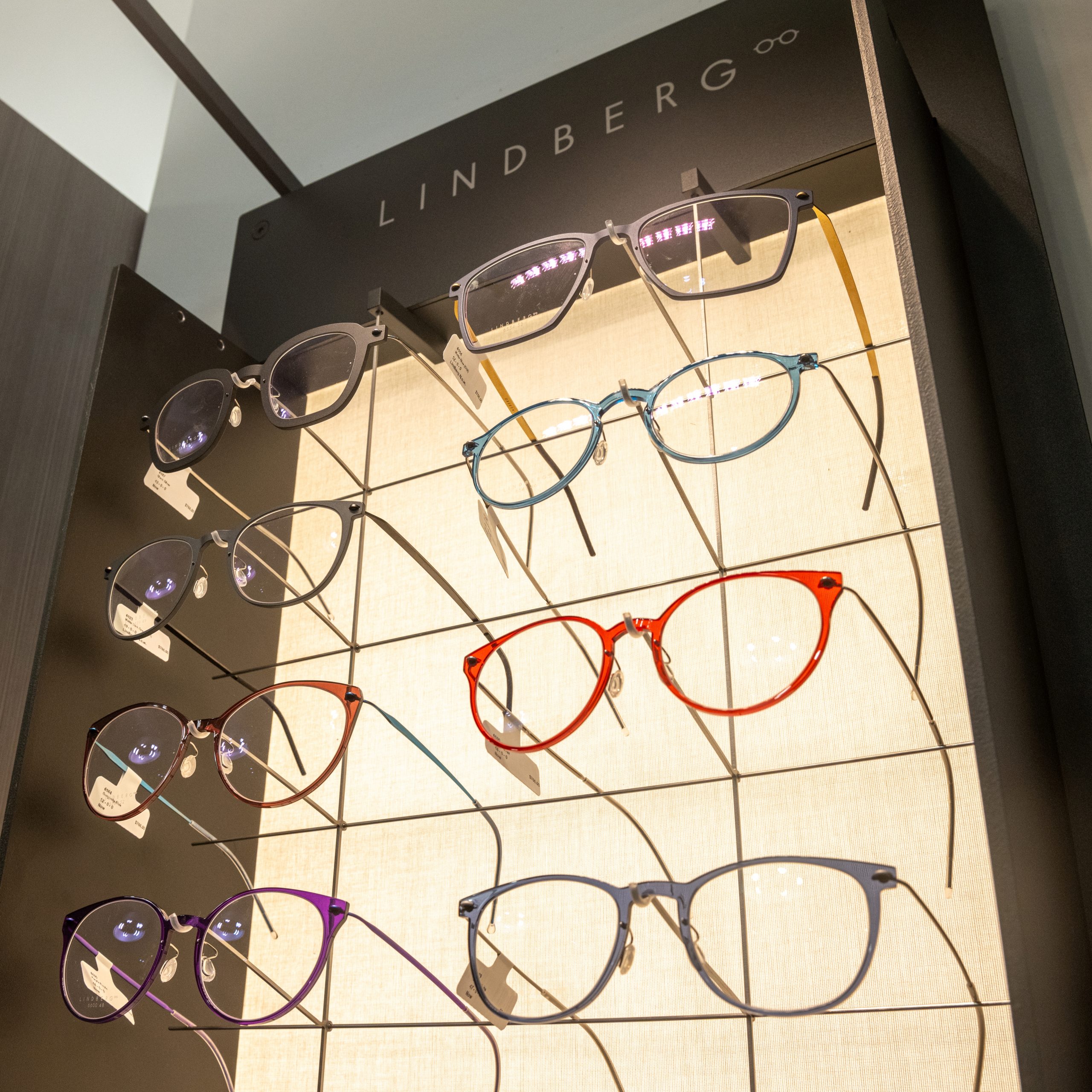 Lindberg eyewear frames display